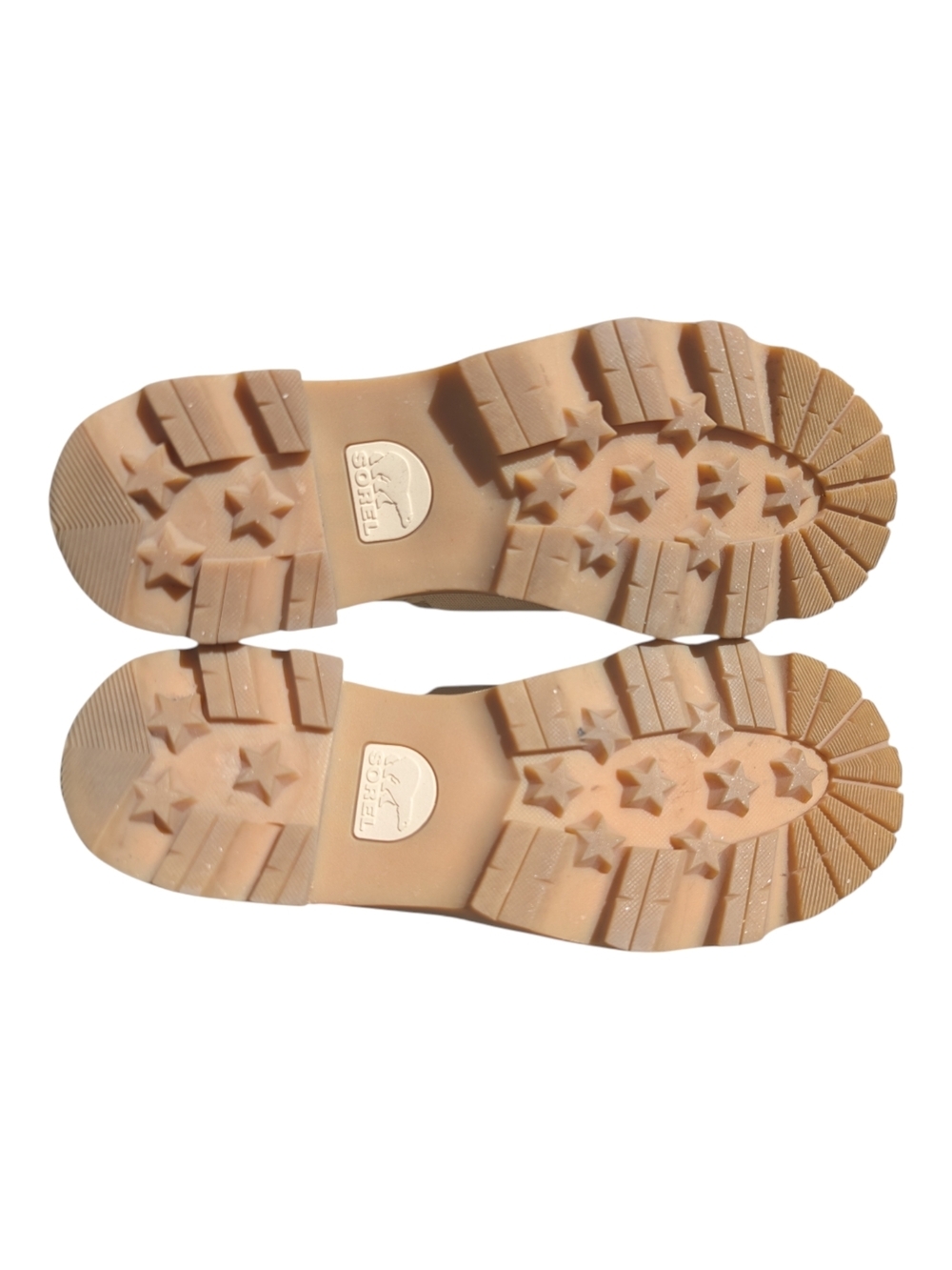 Sorel Cream Leather Slip-On Chunky Loafers with Elastic Band - Picture 6 of 8